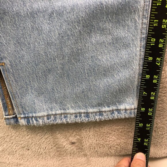 NWT Goldie Blues Women's Legacy Straight Jeans Size 16 Blue Denim Mid-Rise Slit - Picture 5 of 16